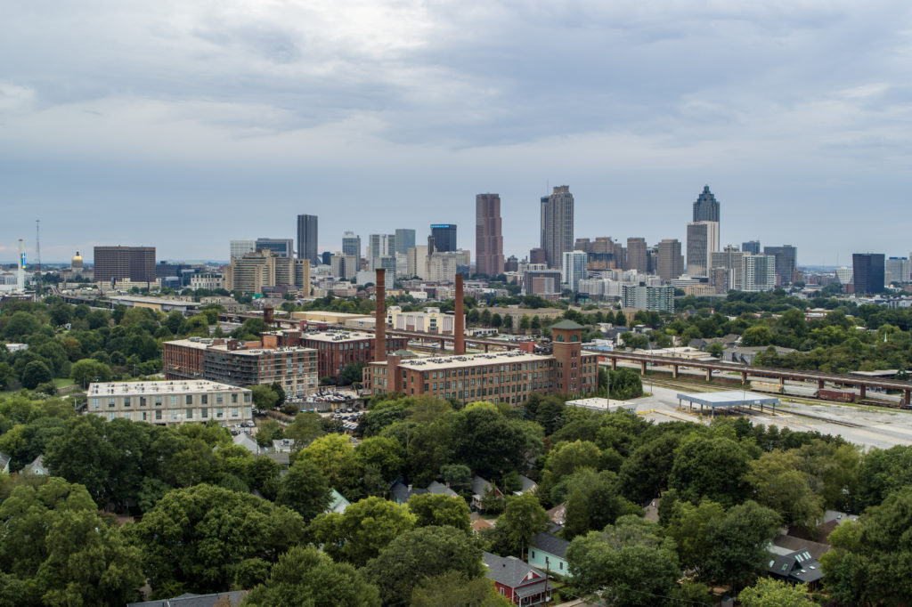 Cabbagetown/Grant Park/Oakland Cemetery Area - Atlanta, GA, Aerial View